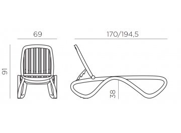 Шезлонг-лежак Tropico