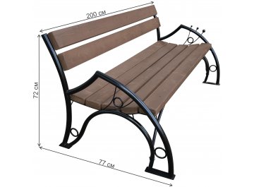 Скамейка Шарики 1,5 м