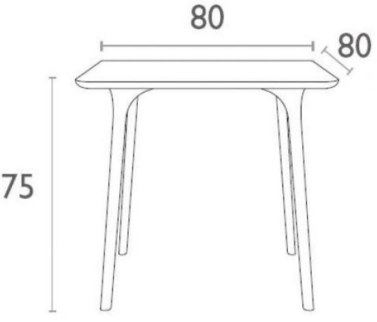 Пластиковый стол Maya белый