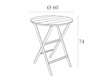Стол пластиковый складной Helen Folding Table Ø60 оливковый