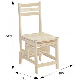 Деревянный стул-стремянка Массив