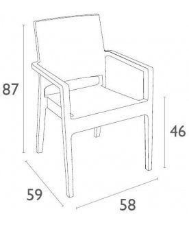 Пластиковое кресло Ibiza