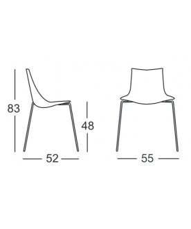 Пластиковый стул Zebra Bicolore 4 legs