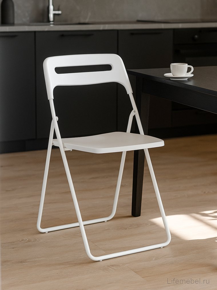 Пластиковый стул Fold складной white
