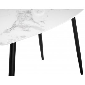 Стеклянный стол Эмма черная шагрень / черный - Уцененный экземпляр