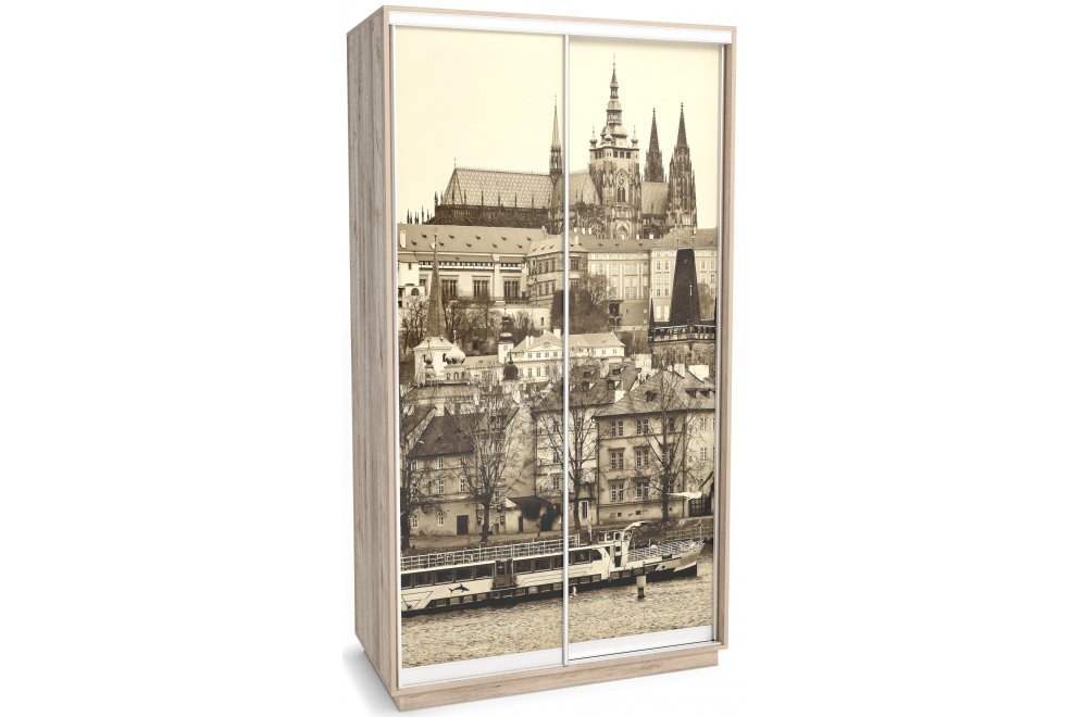 Шкаф-купе Леон-2 1200 Прага дуб бонифаций