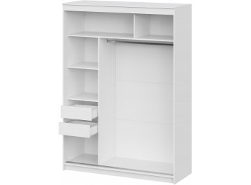 Шкаф-купе ШКП 3 16 белый текстурный