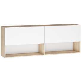 Шкаф навесной Алетра ПЛ01-1600 дуб крафт серый / глянец белый