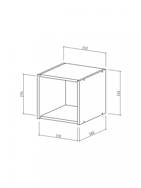 Шкаф навесной Август-1 дуб сонома
