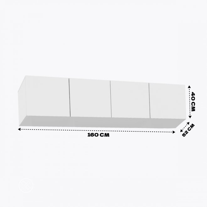 Шкаф навесной Бостон 160 белый