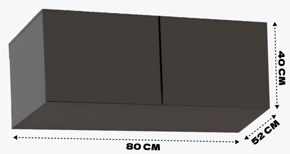Шкаф навесной Бостон 80 графит