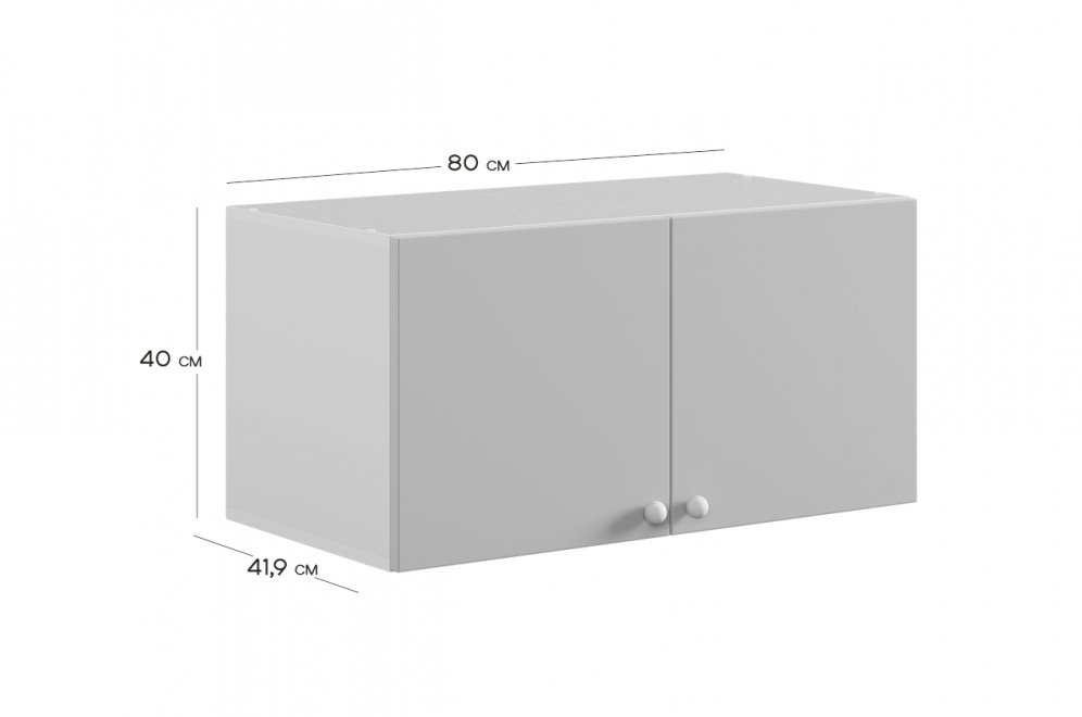 Шкаф навесной двухдверный Милана белое дерево / сакура