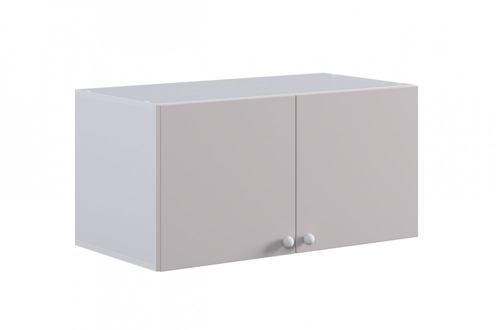 Шкаф навесной двухдверный Милана белое дерево / сакура