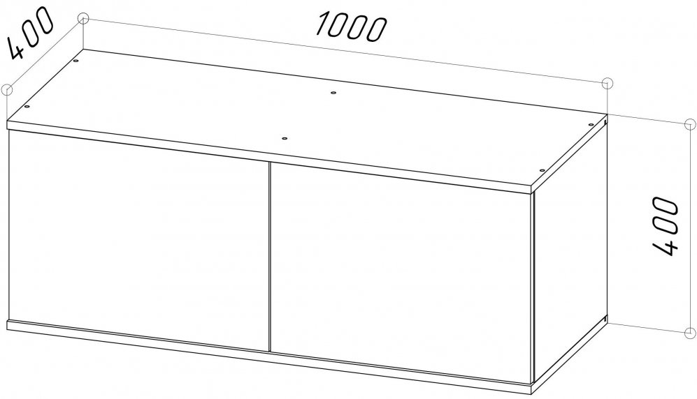Шкаф навесной Шторм 100 белый