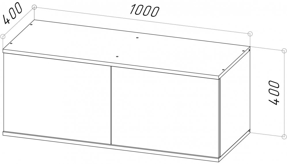 Шкаф навесной Шторм 100 серый графит