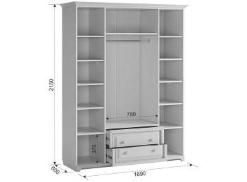 Шкаф четырехдверный Белла