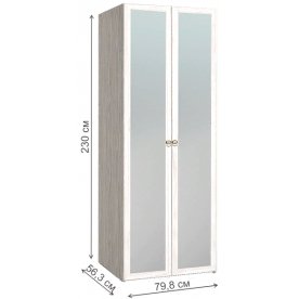 Шкаф для одежды Бриз 54 с зеркальным фасадом