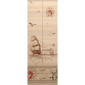 Шкаф двухдверный Квест 20 с ящиком