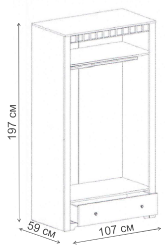 Шкаф двухдверный Прованс бодега белая / патина премиум