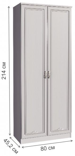 Шкаф двухдверный Melania 02 рамух белый