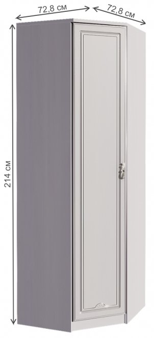 Шкаф угловой Melania 09 рамух белый