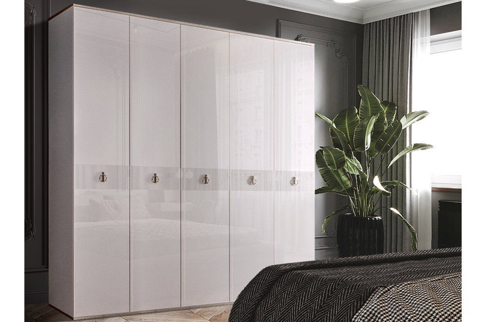 Шкаф Rimini Solo 226 белый / серебро