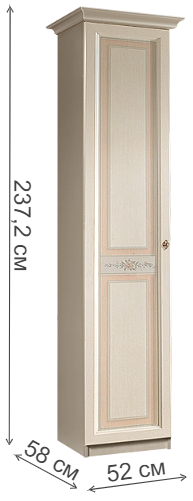 Шкаф Анна АНМ-1 левый штрих