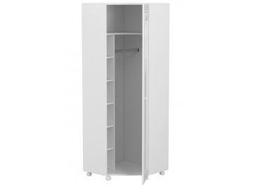 Шкаф угловой Ассоль АС-52К левый белое дерево