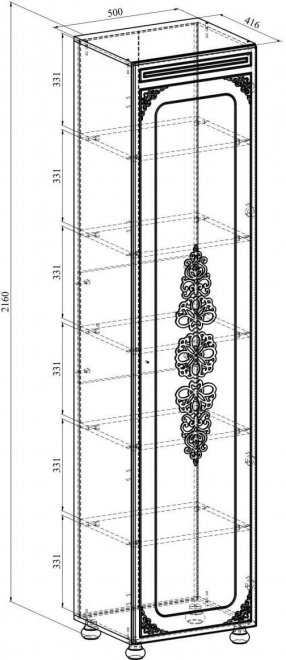 Шкаф Ассоль плюс АС-531К левый ваниль