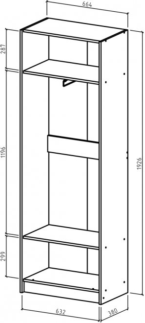 Шкаф Август-6 платяной белый