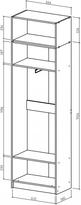Шкаф Август-6 платяной с антресолью белый