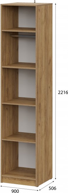 Шкаф Авиньон дуб крафт золотой / графит серый