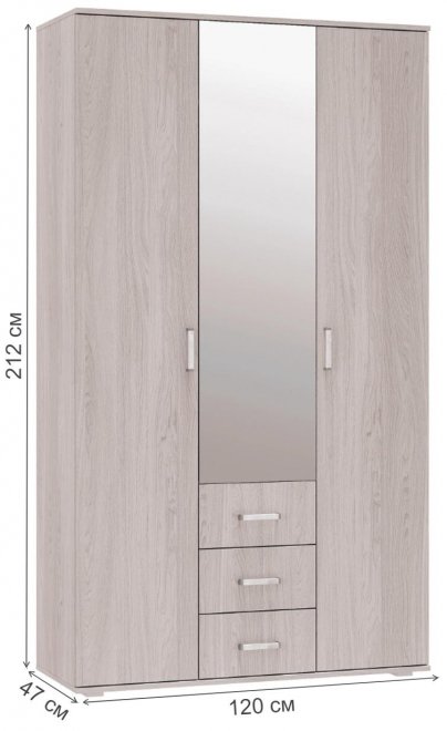 Шкаф Белла ясень белый