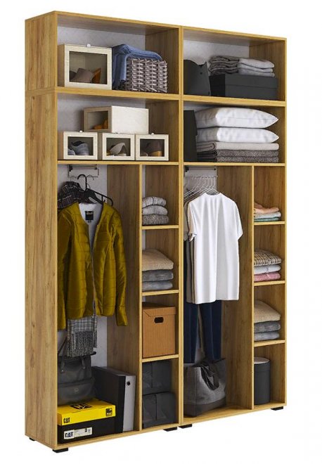 Шкаф Бери К1 дуб крафт золотой / белое дерево