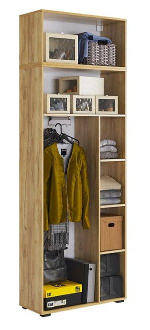 Шкаф Бери К3 дуб крафт золотой / белое дерево