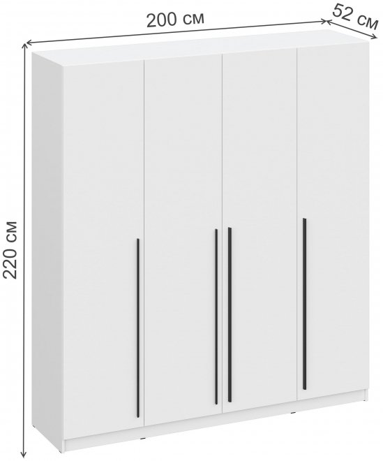 Шкаф Бирма ШК-2000 белое дерево / белое дерево