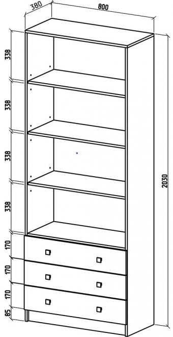Шкаф Бостон-11 дуб молочный