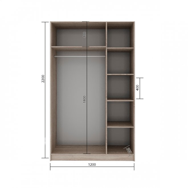 Шкаф Бостон 120 сонома