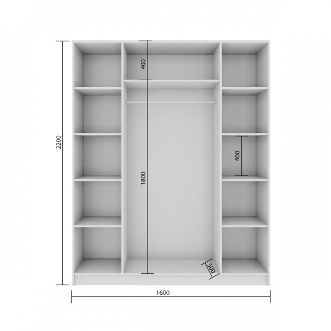 Шкаф Бостон 160 белый