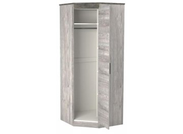 Угловой шкаф Денвер угловой риббек серый / камень темный