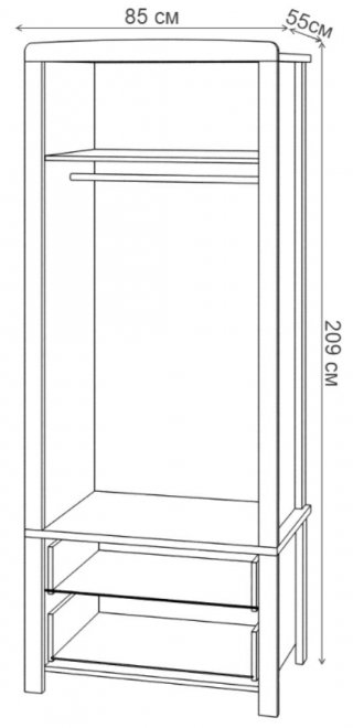 Шкаф Харевро 3Д нельсон / белый