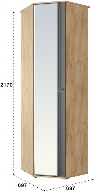 Шкаф Эмилия ЭЛ-14К дуб крафт золотой / графит