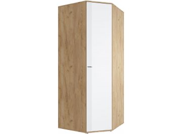 Распашной шкаф Эмилия ЭЛ-17К дуб крафт золотой / меренга