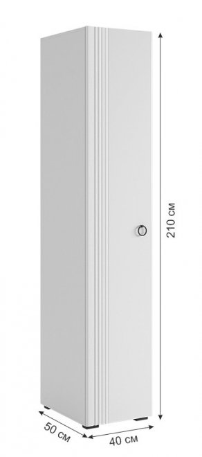 Шкаф Ева 100.01 белое дерево / белый матовый