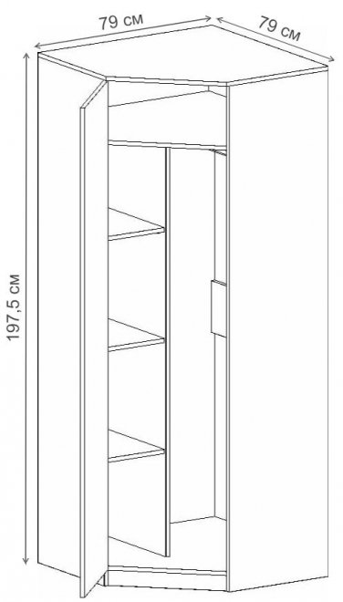 Шкаф угловой Фрегат