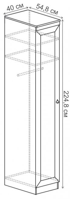 Шкаф Инна 614 денвер темный