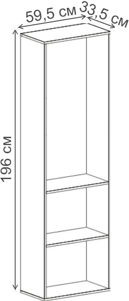 Шкаф Кельн 1960 белая аляска / белый глянец