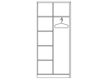 Шкаф для одежды Комплект №12 дуб чарльстон / бетон чикаго