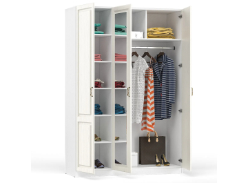 Платяной шкаф Ливерпуль белый / ясень ваниль