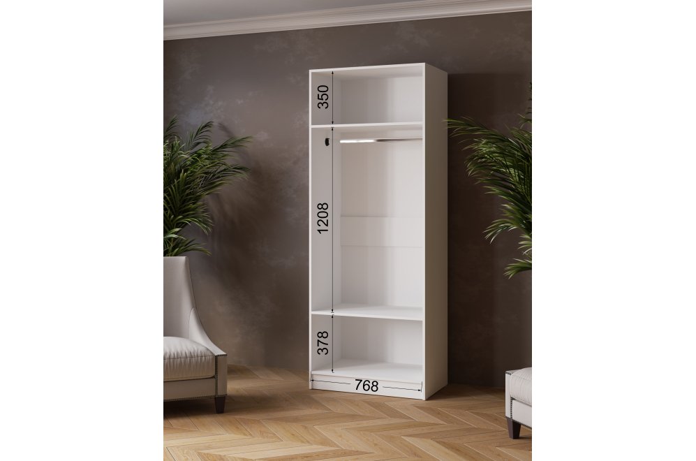 Шкаф Ларс 80 белый ЛДСП